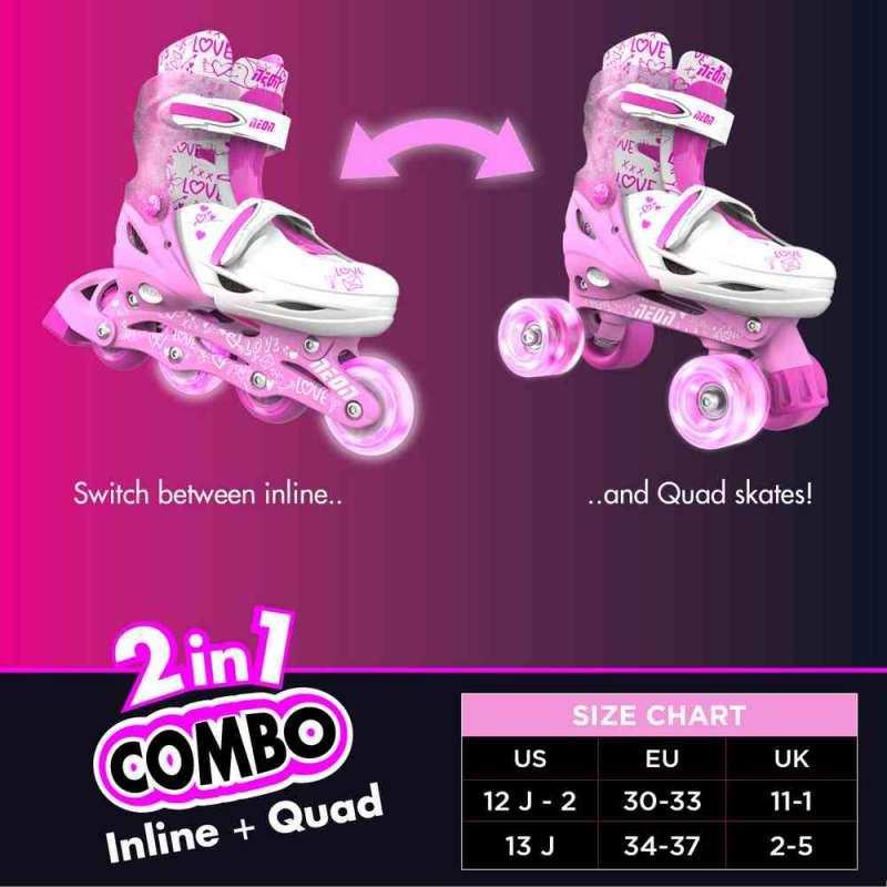 NEON COMBO ROLERI 30-33 ROZI
