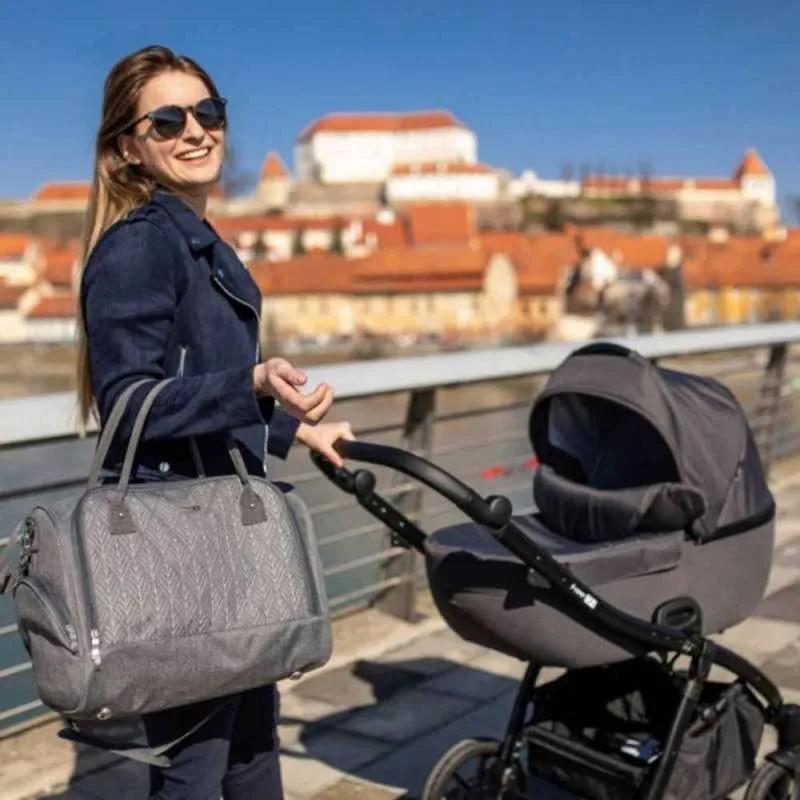 FREE ON TORBA ZA PRESVLACENJE I BEBINE STVARI GEOMETRIC SIVA