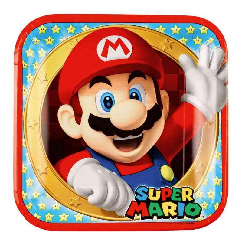 AMSCAN TANJIR 23 CM SUPER MARIO 8 KOM 