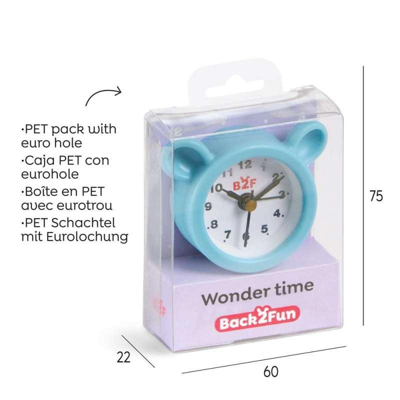 BACK2FUN ALARM SATIC TEDDY BLUE 