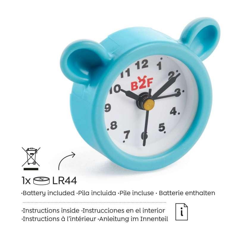 BACK2FUN ALARM SATIC TEDDY BLUE 