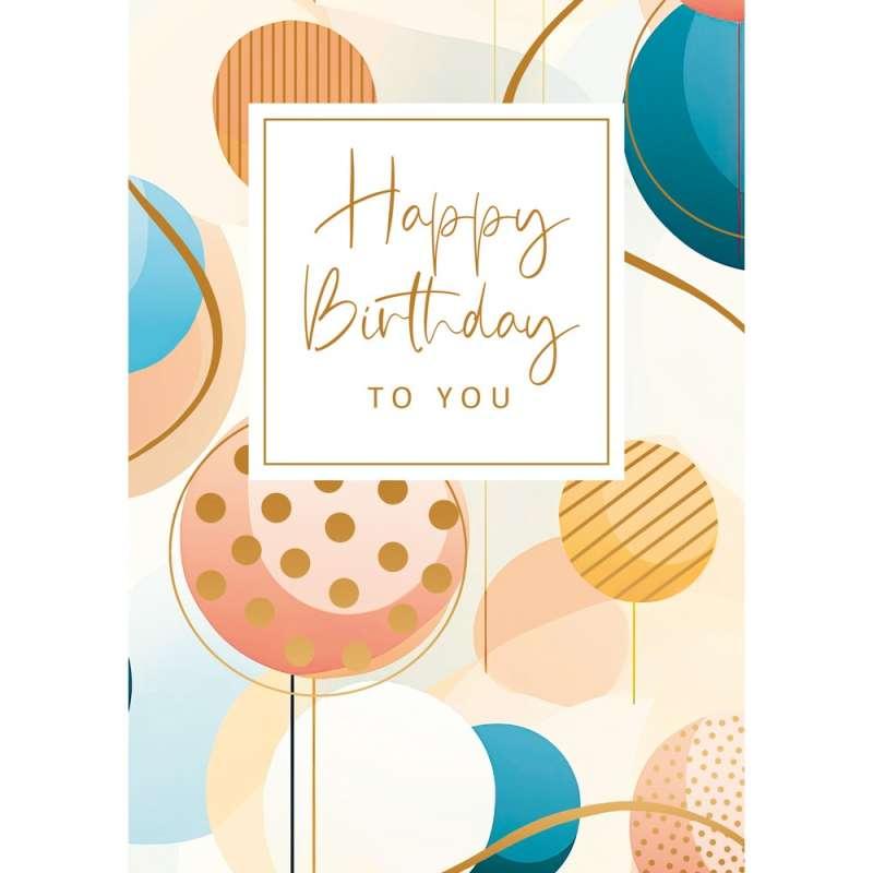 ART45883 GOLD RUSH cESTITKA HAPPY BIRTHDAY TO YOU 