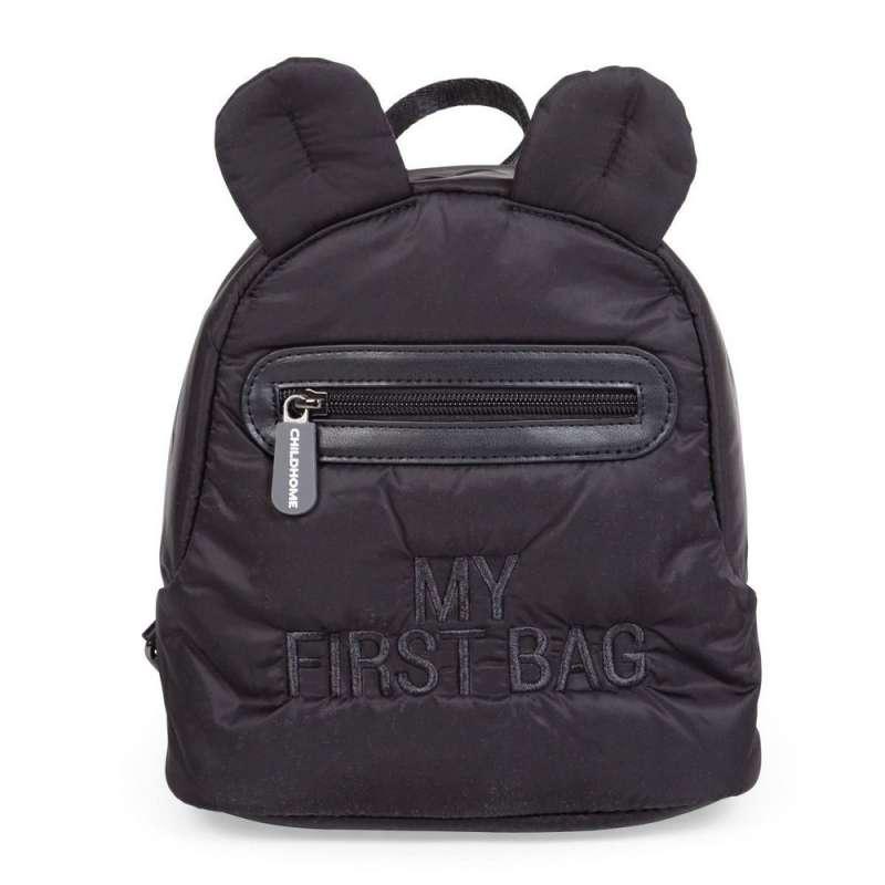 CHILDHOME MY FIRST BAG CHILDRENS BACKPACK PUFFERED BLACK