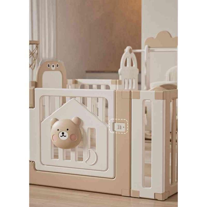 OGRADICA ZA BEBE TEDDY SKLOPIVA SA VRATANCIMA I KOSEM 
