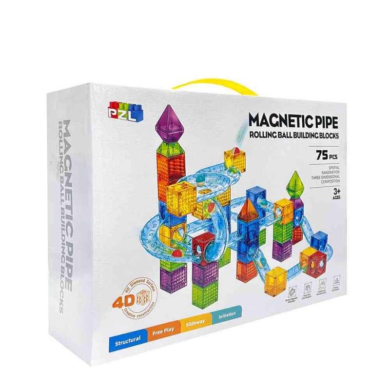ITT39606 MAGNETNE KOCKE STAZA ZA LOPTICE 75 KOM 