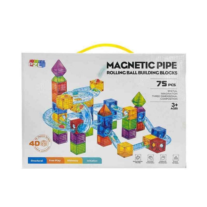 ITT39606 MAGNETNE KOCKE STAZA ZA LOPTICE 75 KOM 