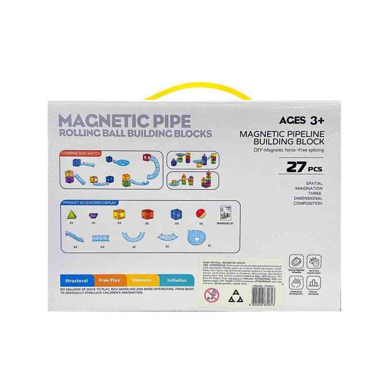 ITT39613 MAGNETNE KOCKE STAZA ZA LOPTICE MINI 27 KOM 