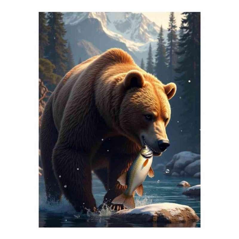 KFFP2229  CLASSIC DIAMOND ART SET BEAR 
