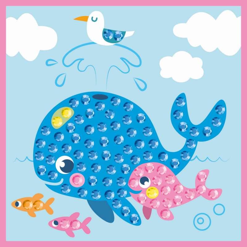 KFFP2501 MINI DIAMOND ART SET WHALE FAMILY 