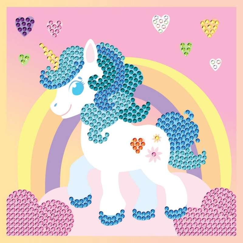 KFFP2519 JUNIOR DIAMOND ART SET RAINBOW UNICORN 