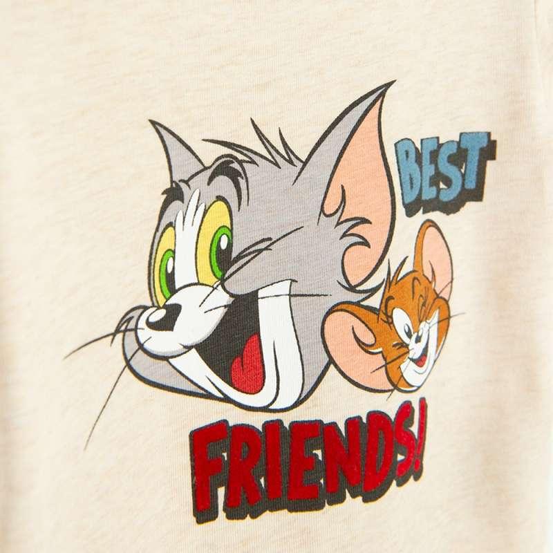 COOL CLUB TOM AND JERRY BODI KRATAK RUKAV BEIGE MELANGE