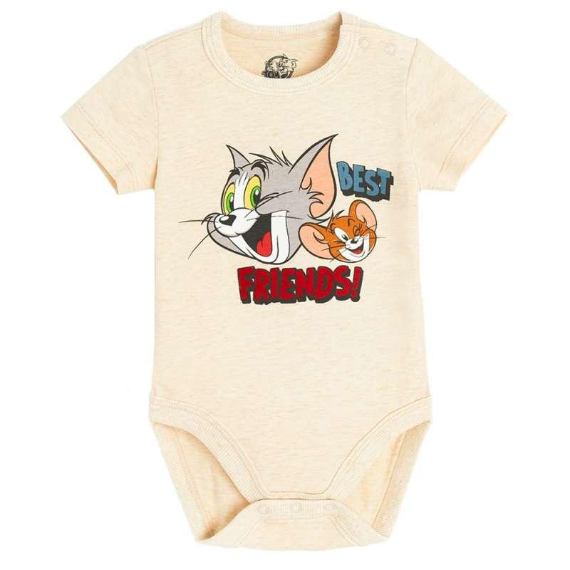 COOL CLUB TOM AND JERRY BODI KRATAK RUKAV BEIGE MELANGE