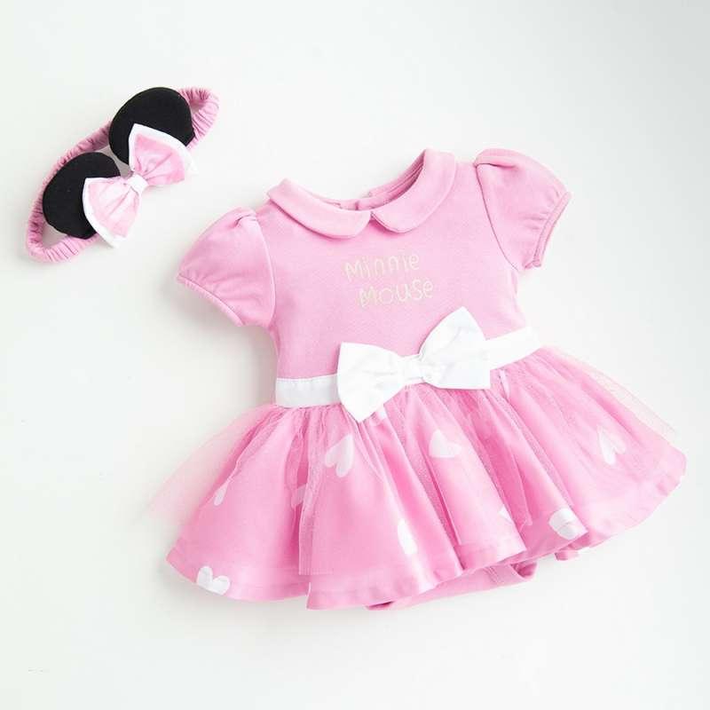 COOL CLUB SET BODI DUG RUKAV, DONJI DEO I TRAKA ZA KOSU DISNEY MINNIE MOUSEPINK