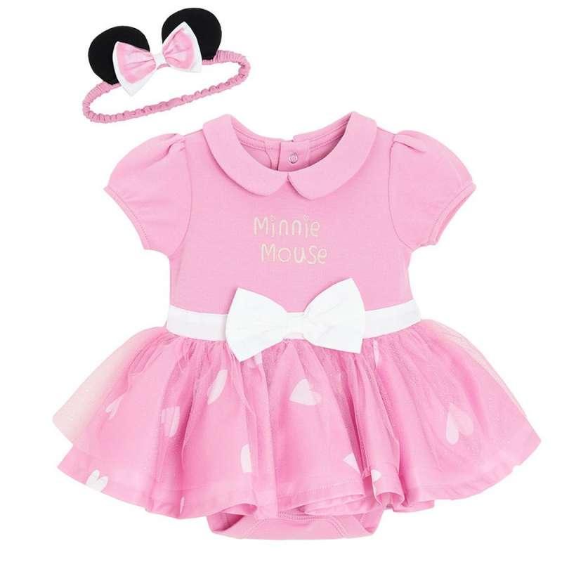 COOL CLUB SET BODI DUG RUKAV, DONJI DEO I TRAKA ZA KOSU DISNEY MINNIE MOUSEPINK