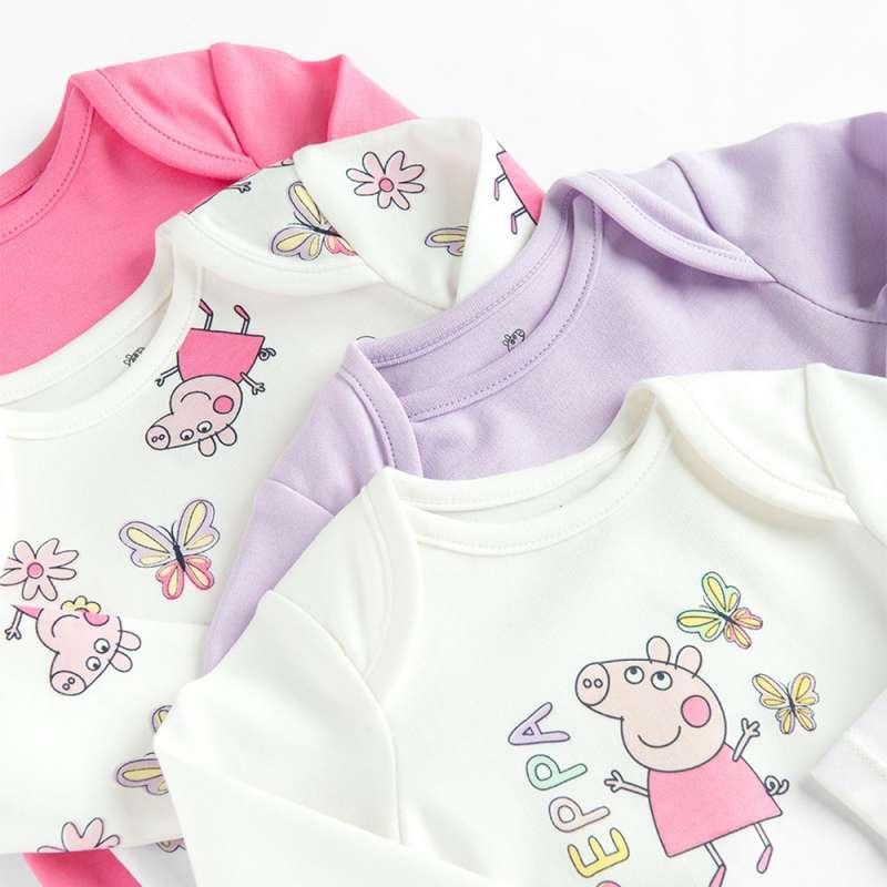COOL CLUB PEPPA PIG BODI DUG RUKAV 4KOM MIX 