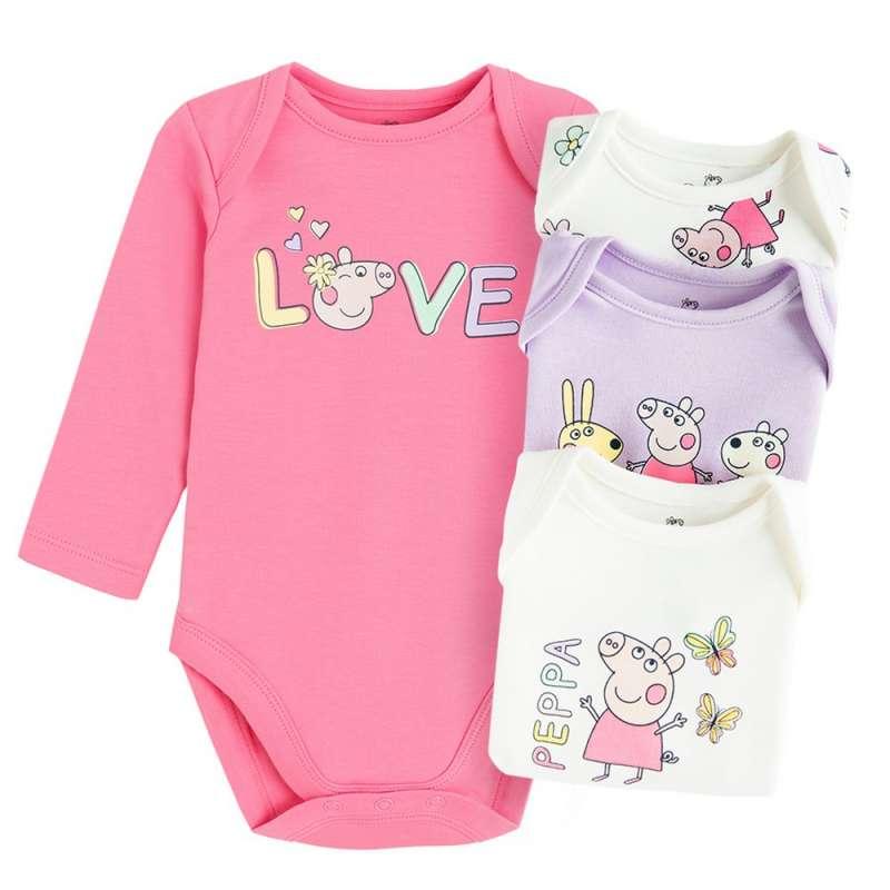 COOL CLUB PEPPA PIG BODI DUG RUKAV 4KOM MIX 