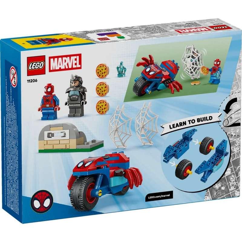 LEGO MARVEL SPIDEY ON HIS MOTORCYCLE VS ENEMY 