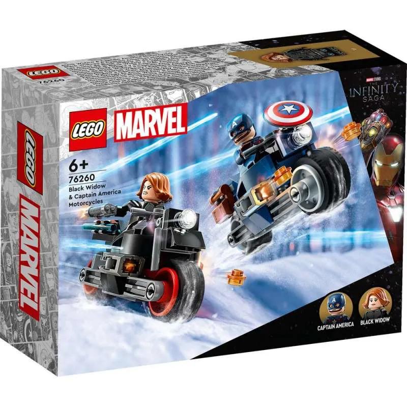 LEGO SUPER HEROES CRNA UDOVICA I CAPETAN AMERIKA MOTORCIKL 