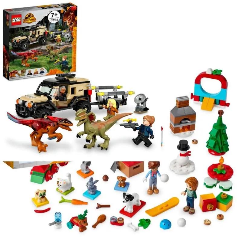 LEGO JURASSIC WORLD TRANSPORT PYRORAPTORA & DILOPHOSAURUSA