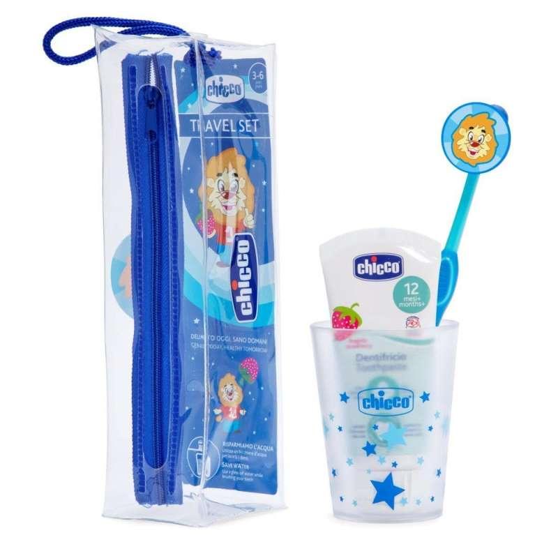 CHICCO SET ZA HIGIJENU ZUBA, PLAVI, 36M+ 