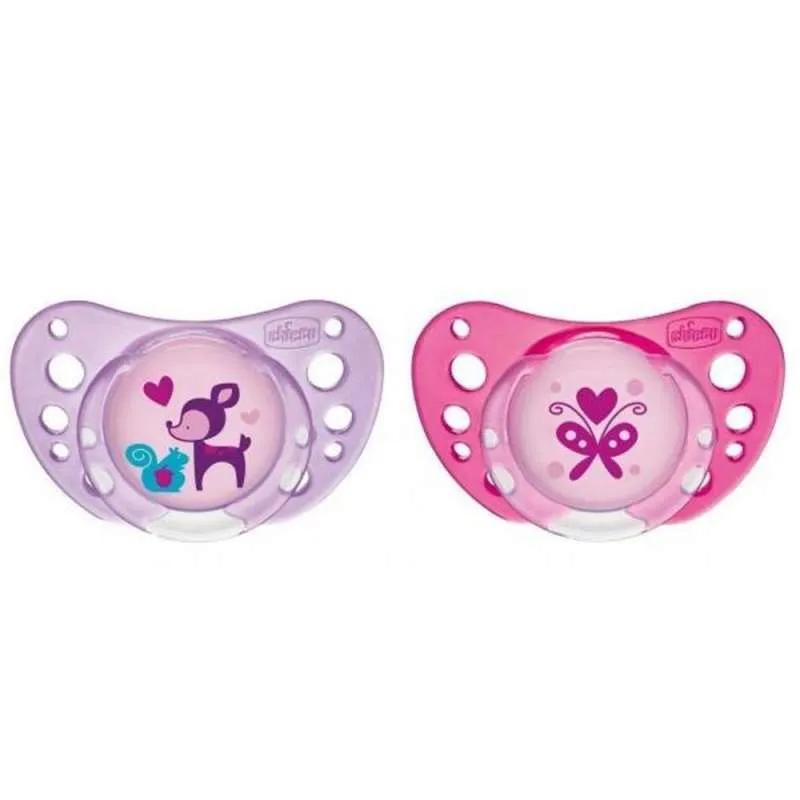 CHICCO DUDA PHYSIO AIR, 6M-16M, ROZA, KAUCUK, 2PCS