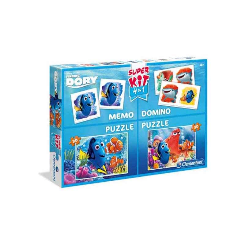 CLEMENTONI PUZZLE 2X30, MEMO I DOMINO FINDING DORY