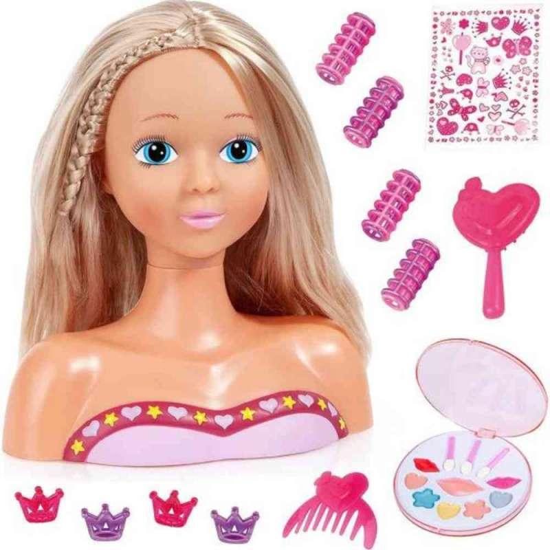 IGRAČKA LUTKA DELUX GLAVA LUTKE ZA UREĐENJE SA DODACIMA 27CM