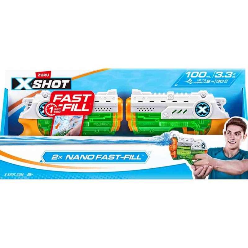 19045 XSHOT WATER- WATER WARFARE-NANO FAST-FILL 2PK Open Box,Bulk 