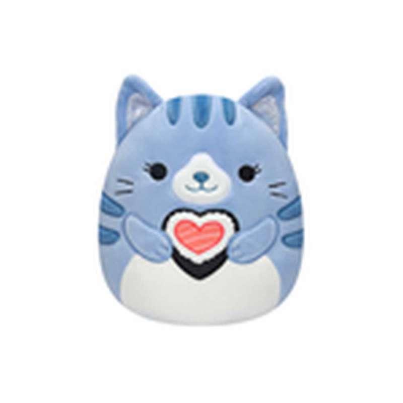 SQU: SQUISHMALLOWS 20 CM - CARIZMA - TAMNOPLAVA TABBY MACKA KOJA DRZI SUSHI