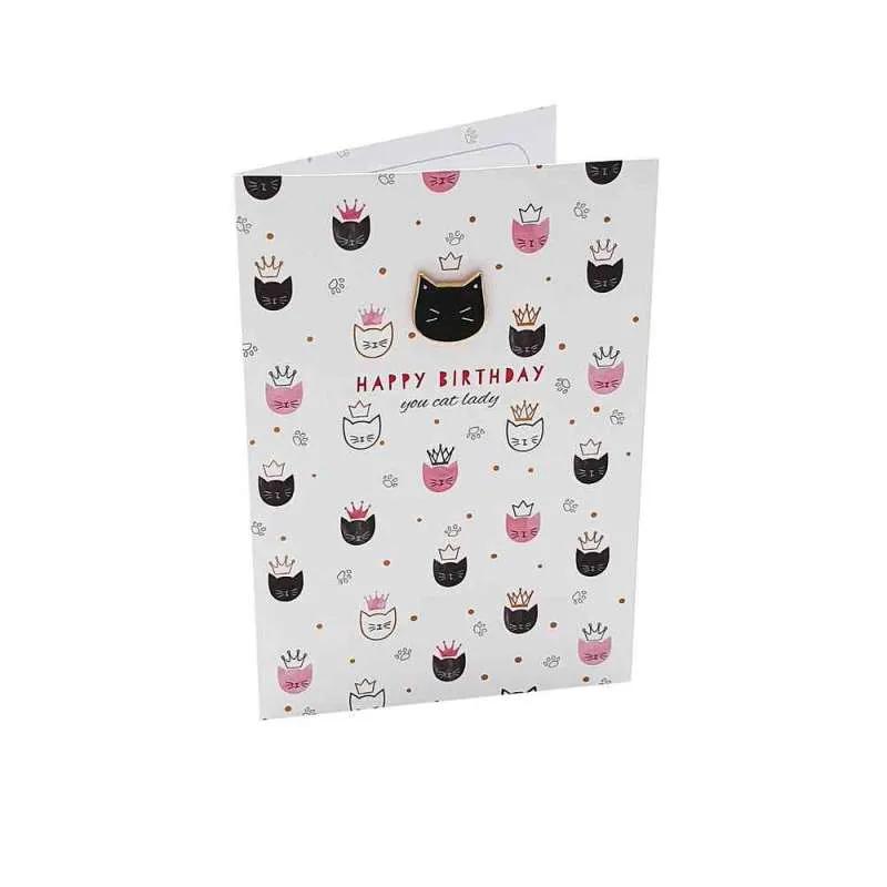 CESTITKA S MACA ZNACKOM - HAPPY BIRTHDAY YOU CAT LADY
