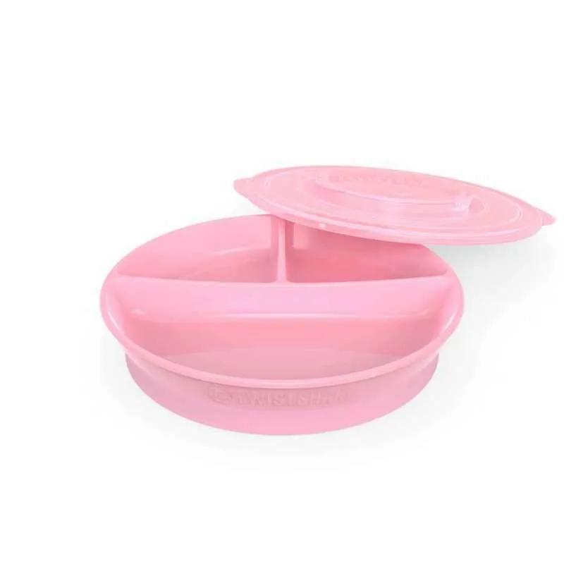 TWISTSHAKE PODELJENI TANJIR 6+ PASTEL PINK