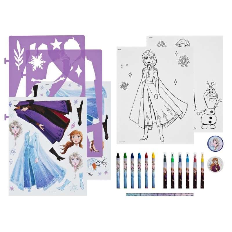 KREATIVNI SET ZA CRTANJE SA ŠABLONIMA FROZEN 