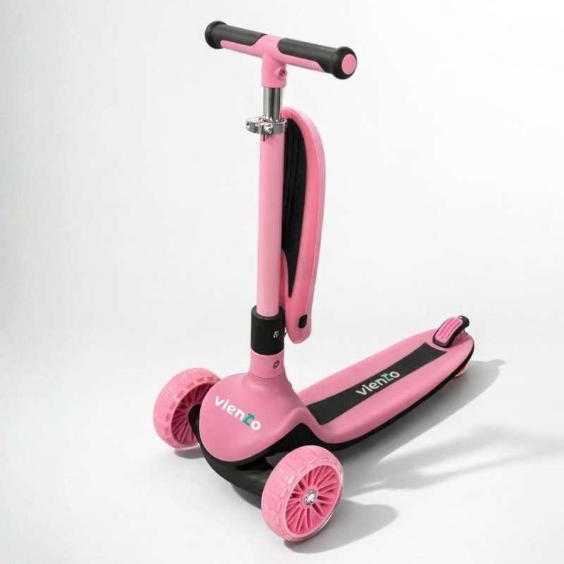 VIE057P VIENTO SVIJETLEĆI 2 U 1 TROTINET PINK 