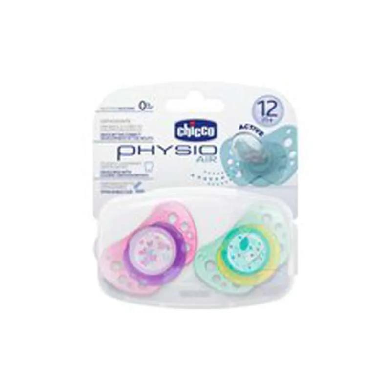 CHICCO LAZA PHYSIO AIR OD SILIKONA   12M PLUS   2 KOM U KUTIJI   ROZE 