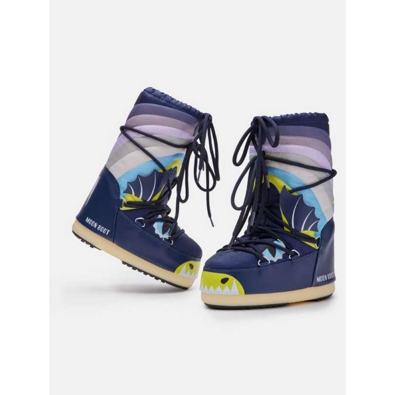 MOON BOOT CIZME ICON DRA BLUE/MULTICOLOR 