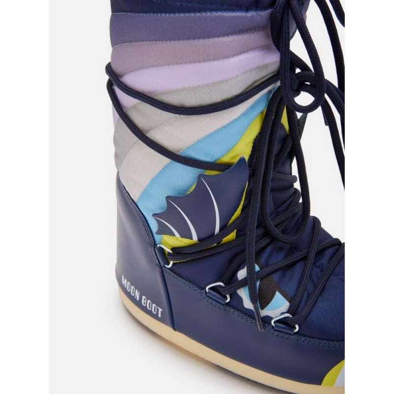 MOON BOOT CIZME ICON DRA BLUE/MULTICOLOR 