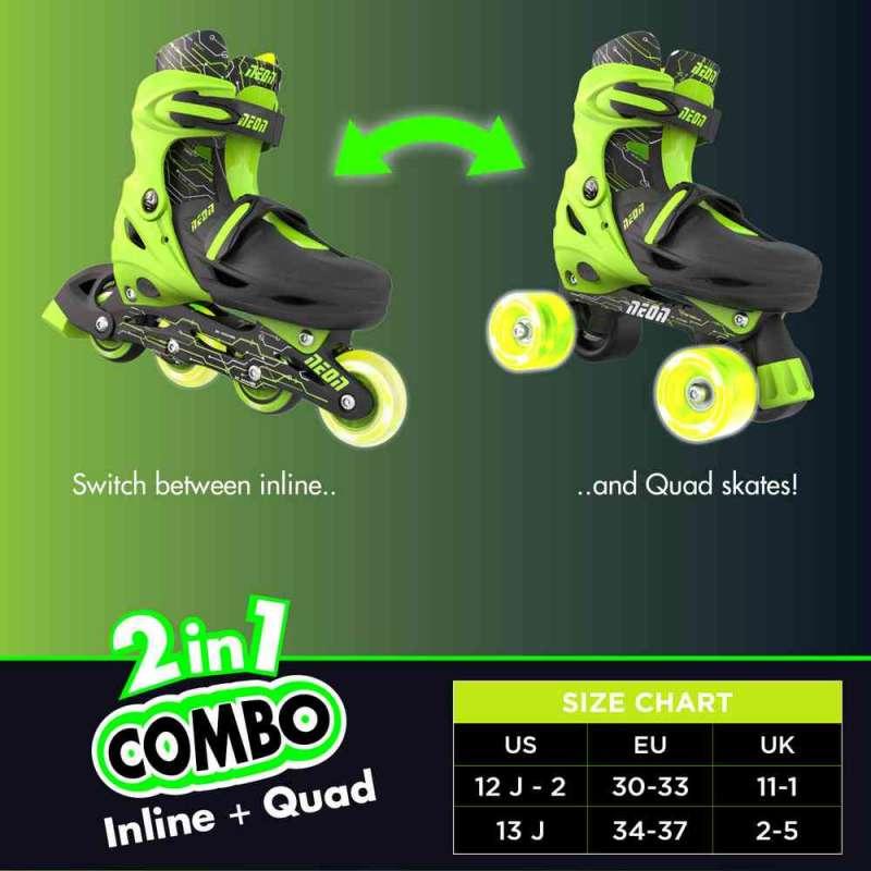 NEON COMBO ROLERI 34-37 ZELENI 