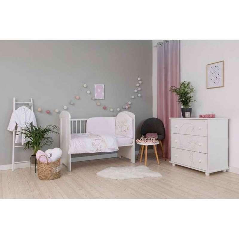 BUBABA POSTELJINA SET 3 DELA ZAIGRANI ZEKA ROZE 