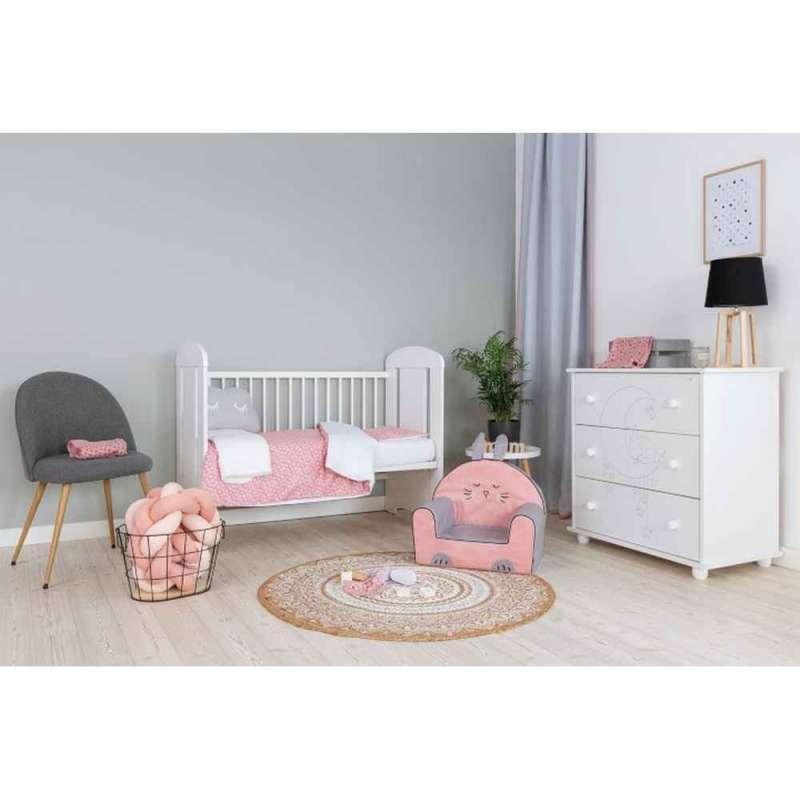 BUBABA DVODELNA POSTELJINA ZA KREVET ROZE