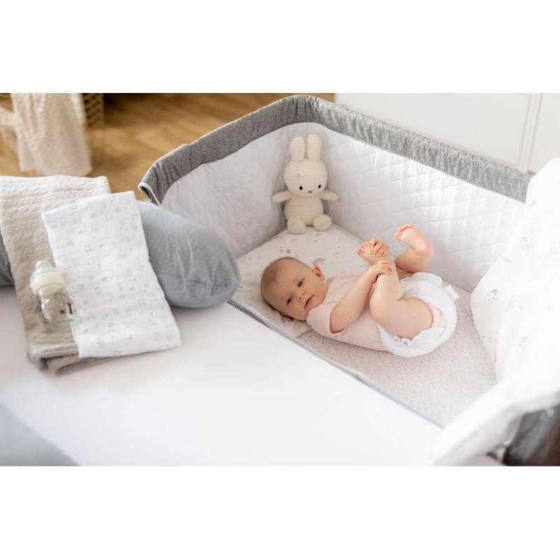 BUBABA POSTELJINA SET 5 DIJELOVA ZA KOLIJEVKU ROZE DUGICE 