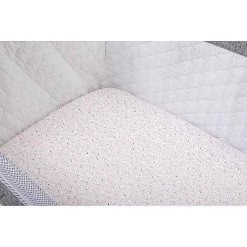 BUBABA POSTELJINA SET 5 DIJELOVA ZA KOLIJEVKU ROZE DUGICE 