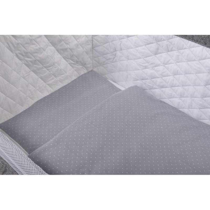 BUBABA POSTELJINA SET 5 DIJELOVA ZA KOLIJEVKU TUFNICE SIVA 