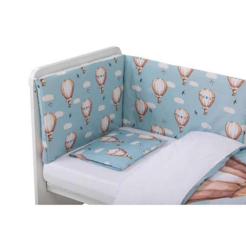 BUBABA POSTELJINA SET 6 DIJELOVA ZEKA U BALONU PLAVA