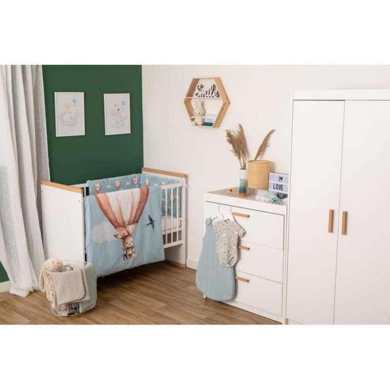 BUBABA POSTELJINA SET 6 DIJELOVA ZEKA U BALONU PLAVA