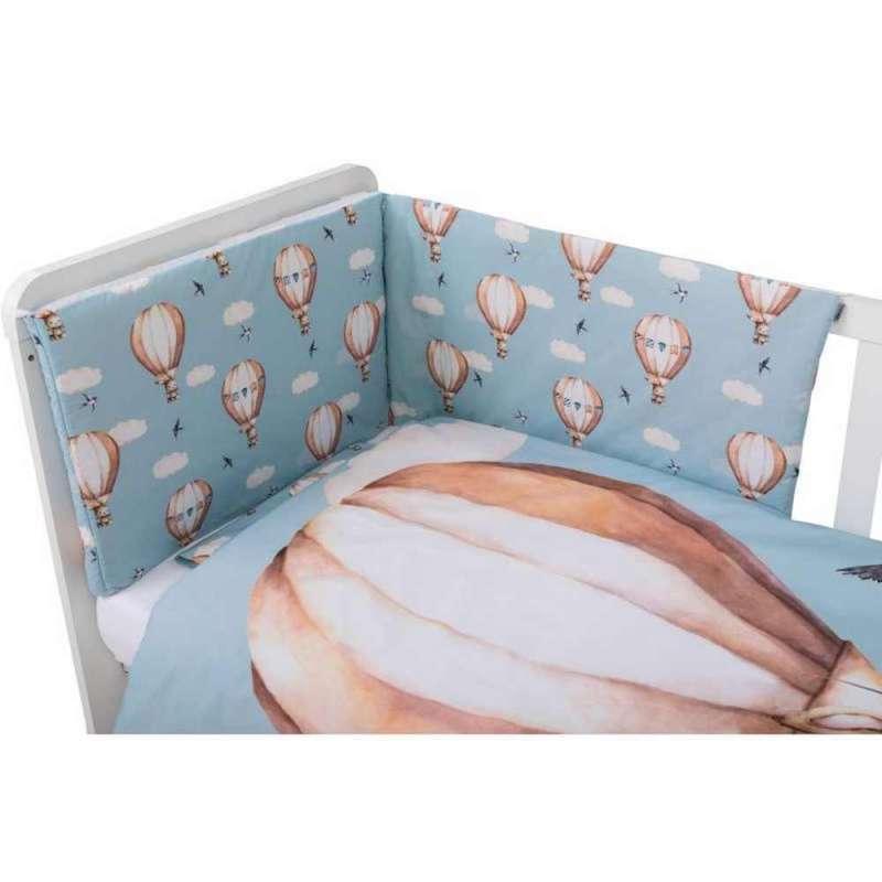 BUBABA POSTELJINA SET 6 DIJELOVA ZEKA U BALONU PLAVA