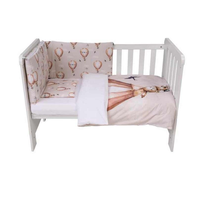 BUBABA POSTELJINA SET 6 DIJELOVA ZEKA U BALONU BEZ