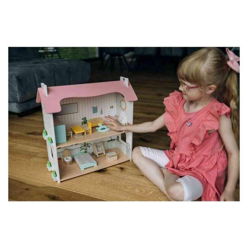 FREE2PLAY DRVENA KUĆICA ZA LUTKE S NAMJEŠTAJEM LOTTI 