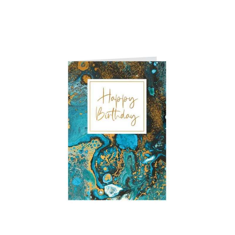 ART31367 GOLD RUSH cESTITKA HAPPY BIRTHDAY