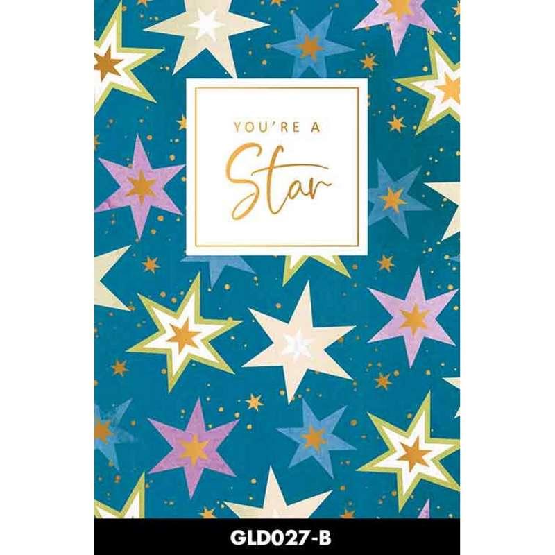 ART53826 ČESTITKA GOLD RUSH YOUR A STAR 