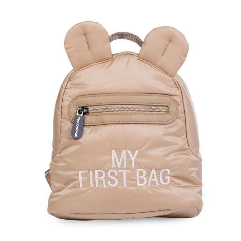 CHILDHOME MY FIRST BAG CHILDRENS BACKPACK  PUFFERED  BEIGE 